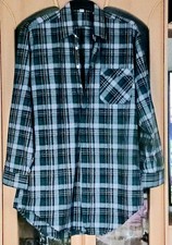 100% Baumwoll Hemd Weiß/Grün Gr 42/42 Für Frauen Und Männer