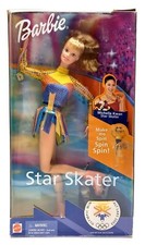 2001 Olympia Star Skater Barbie Puppe / Eiskunstläuferin / Mattel 53375 NrfB