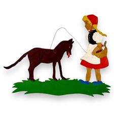 1940er Holz-Wandfigur 21x27cm