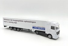 Modellauto LKW Mercedes Benz Actros Gigaspace ink. Trailer Delta Lloyd 1:87 Weiß