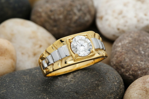 Herrenring zweifarbiges - herrenring,