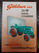Original Güldner ABN 25PS Prospekt Schlepper / Traktor Verkaufsprospekt von 1954