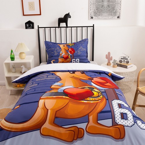 Cartoon kangaroo boxer kids - 3d,