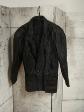 Lederjacke Damen Schwarz Größe 38 Guter Zustand Retro Vintage