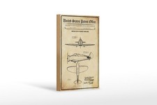 Holzschild Patent 12x18 cm