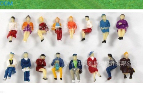 50pcs sitzende bemalte - h0, 1:87