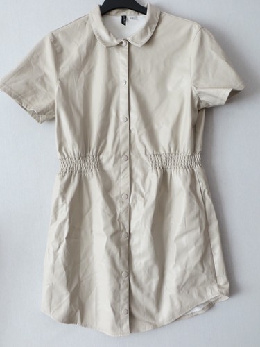 Creme pvc kurzes kleid - h&m,