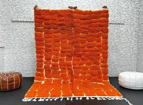 Orange marokkanischer teppich - orange,