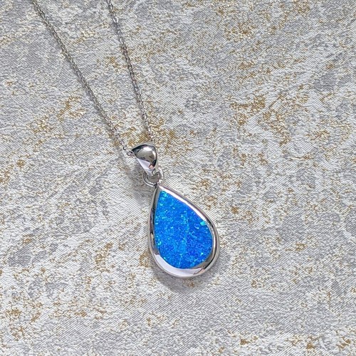 Glück blau opal tropfen solid - tropfen,