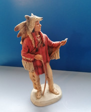 CASTAGNA INDIANERFIGUR 0763 SILENT WOLF  1999 SAMMLERFIGUR INDIANER  WOLFSMÜTZE