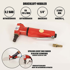 Druckluft Blechschere 1/4" Blechnibbler Blechknabber Schere Nibbler (B-Ware)