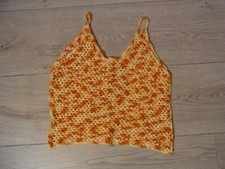 Trägertop Top gehäkelt Handarbeit XS S 152 158 164 32 34 zur Hose