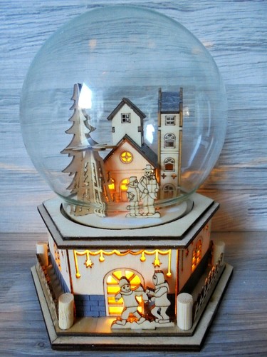 Holz weihnachtsdorf beleuchtet - holz,