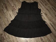 Aurea Vita Leinen Kleid Ramona in schwarz XXXL