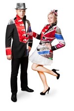 Karnevalskostüm Gardemix Herren Jacke Patch Hochwertige Fasching Schwarz 46-66