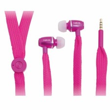 Headset Kopfhörer Stereo In Ear Micro Mikrofon Ohrhörer Pink 3,5mm Schnürsenkel
