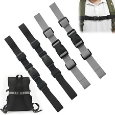 4 Verstellbarer Brustgurt Rucksackriemen Schwarz Nylon Schnalle Reise Schule