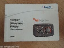 Bedienungsanleitung Webasto AIRTOP EVO 1313187B 12/2007 DEUTSCH