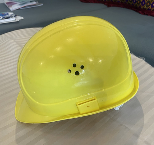 Bauhelm schutzhelm gelb mit - bauhelm,