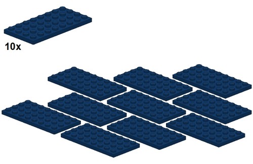 Lego plates darkblue - -,