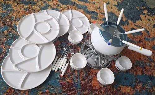 Fondue set mit teller und - set,,