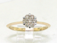 Brillant Ring 10K Gelbgold 417 Gold 7 natürliche Brillanten total 0,25ct aus USA