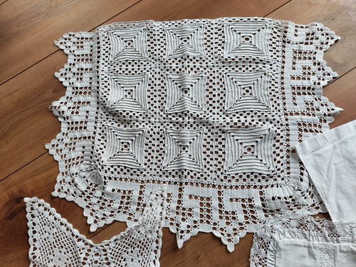 Antike tischdecke konvolut - tischdecke,
