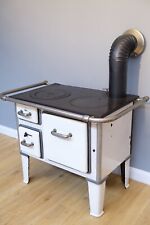 Omas Herd Antik Weiß Emaille Kohle Ofen
