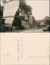 Ansichtskarte Glashütte Zerstörtes Haus - Hochwasser 1927