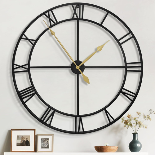 80cm wanduhr leise vintage - 80cm,