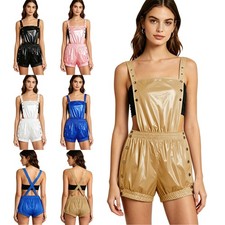 DE Damen Kurz Latzhose Overall