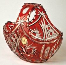 Schale/ Korb Bleikristall Glas