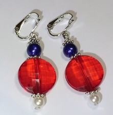 Ohrclips CLIPS blau weiß rot