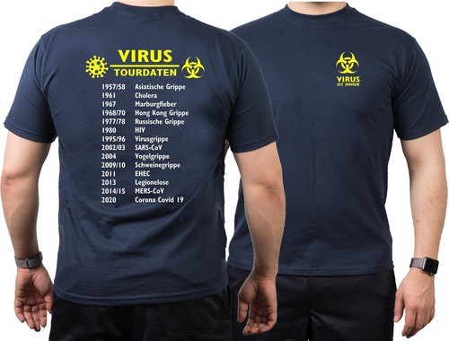 Shirt navy virus - t-shirt, immer
