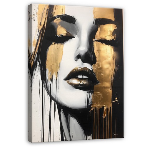 Abstrakt frau gold leinwand - frau,