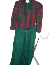 Dirndl rot/grün/ blau kariert Gr. 46, 3/4 Armlänge