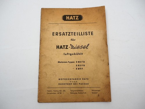 Original hatz 80fb 85fb 89f - hatz, e