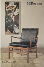 Ole Wanscher Kolonialsessel PJ149 (P. Jeppesen) Leder / Kirschbaum