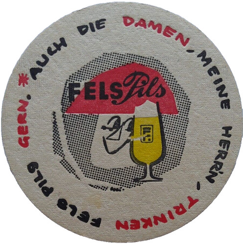 Alter bierdeckel fels pils - bierdeckel,