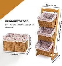 HolzRegal mit 3 Aufbewahrung für Kinderspielzeug, Spielzeug-Organizer