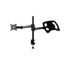 Monitorhalterung und Laptop