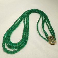 Smaragd Kette 585 Gold