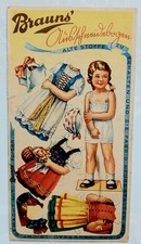 Uralt Ausschneidebogen WILHELM BRAUNS QUEDLINBURG Haushaltfarben RAR