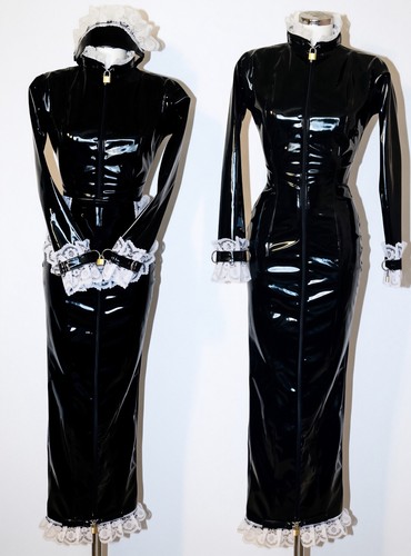 Misfitz schwarz pvc spitze - schwarz,