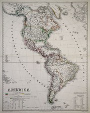 Amerika Original Stahlstich