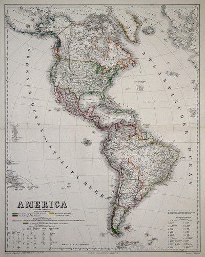 Amerika original stahlstich - original,