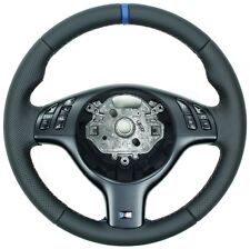 Perfo Napa 12 Uhr in blau BMW E46 E39 E53 X5 M Lenkrad Lederlenkrad neu beziehen