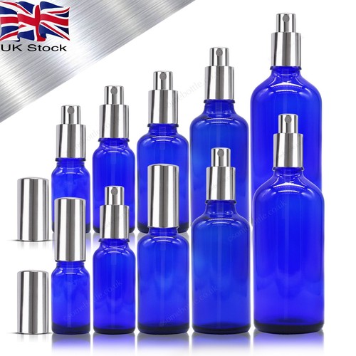 Blaue glasflasche mit - glasflasche,