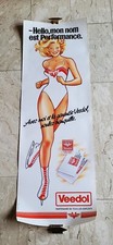 Original altes großes VEEDOL Pin Up Plakat Rarität 80er Jahre Top Zustand
