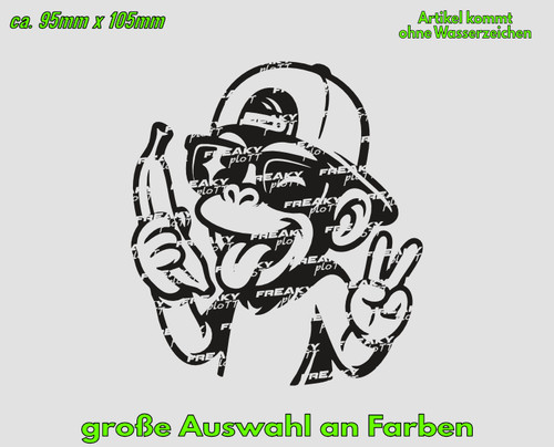 Monkey affe cool typ - cool, aufkleber